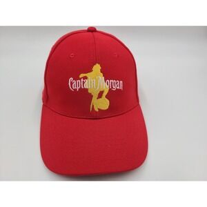 Captain Morgan Spiced Rum Strapback Adjustable Hat Cap Baseball Men Women Red